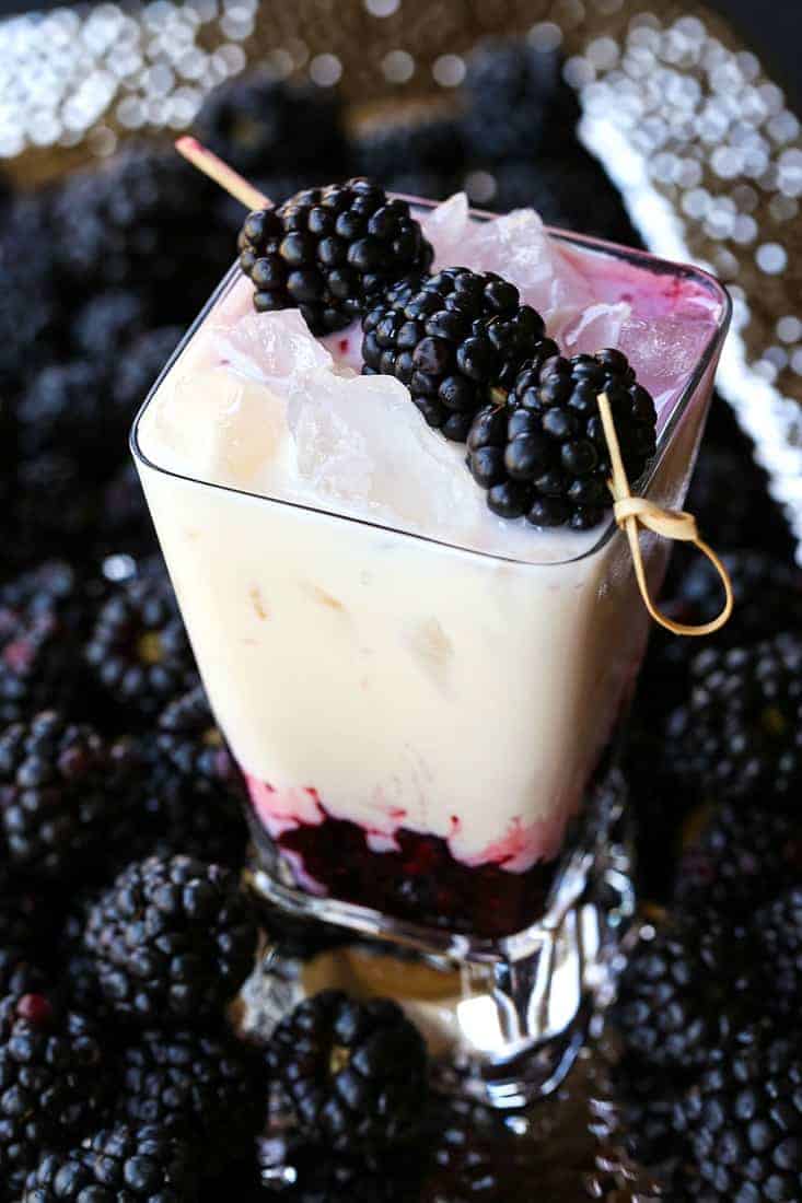 A RumChata Blackberry Fool is a RumChat drink that has only a few simple ingredients