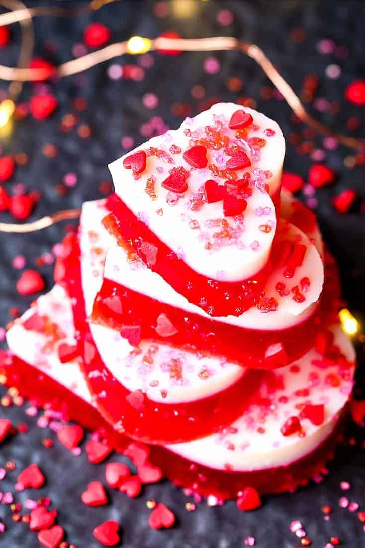 Valentine's Day Jello Shots are a jello shot recipe made with RumChata