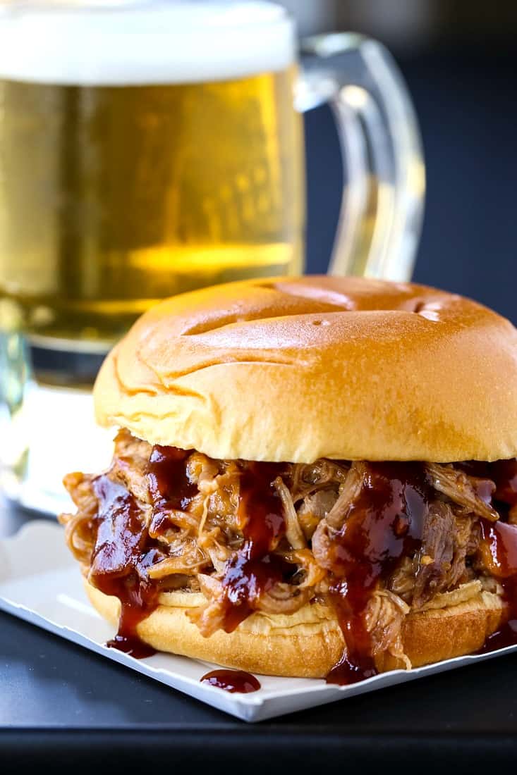 Cheesy BBQ Pulled Pork Recipe is a pulled pork recipe made in your crock pot or slow cooker