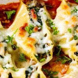 Beef Stuffed Shells are a pasta recipe withe beef and ricotta cheese