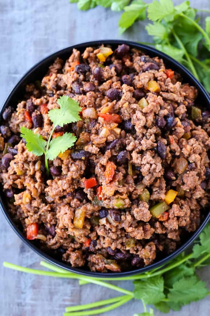 Cheesy Mexican Stuffed Peppers are filled with beef and beans