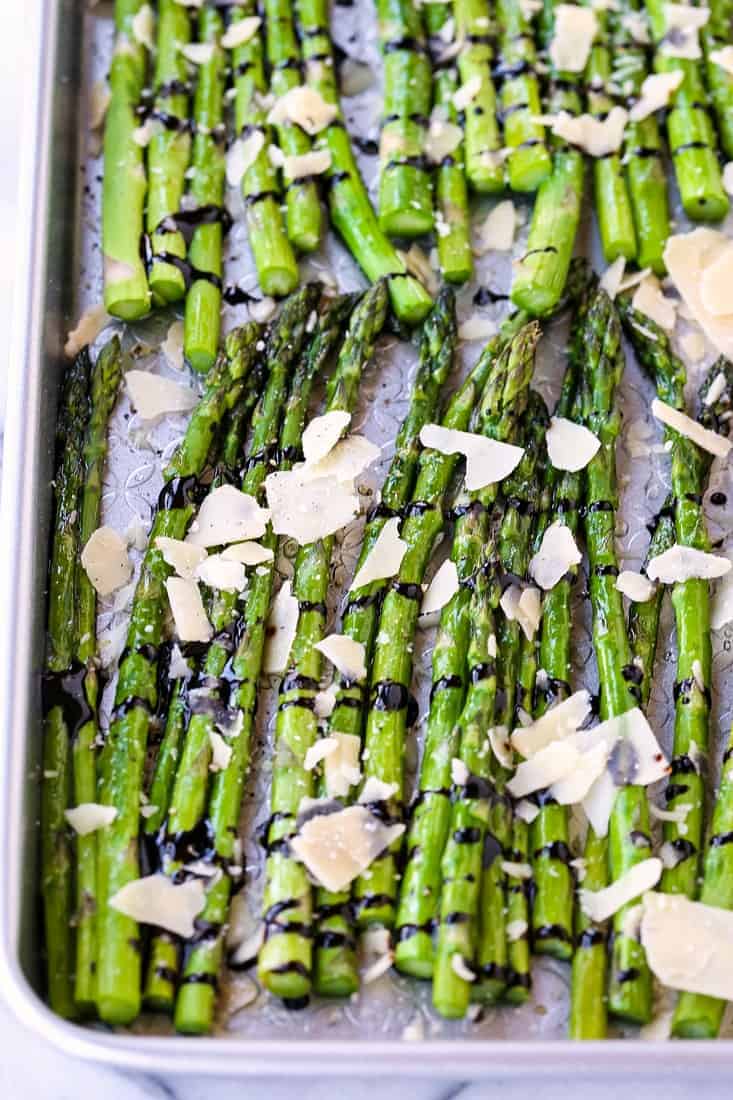 Oven Roasted Balsamic Asparagus is an asparagus recipe with parmesan cheese and balsamic glaze