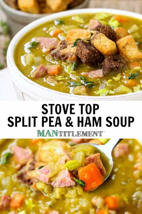 Easy Slow Cooker Split Pea Soup with Ham - Leftover Ham Soup