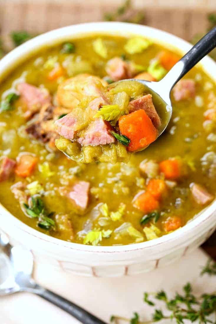 Split Pea Soup With Ham is a soup recipe made with leftover ham and vegetables