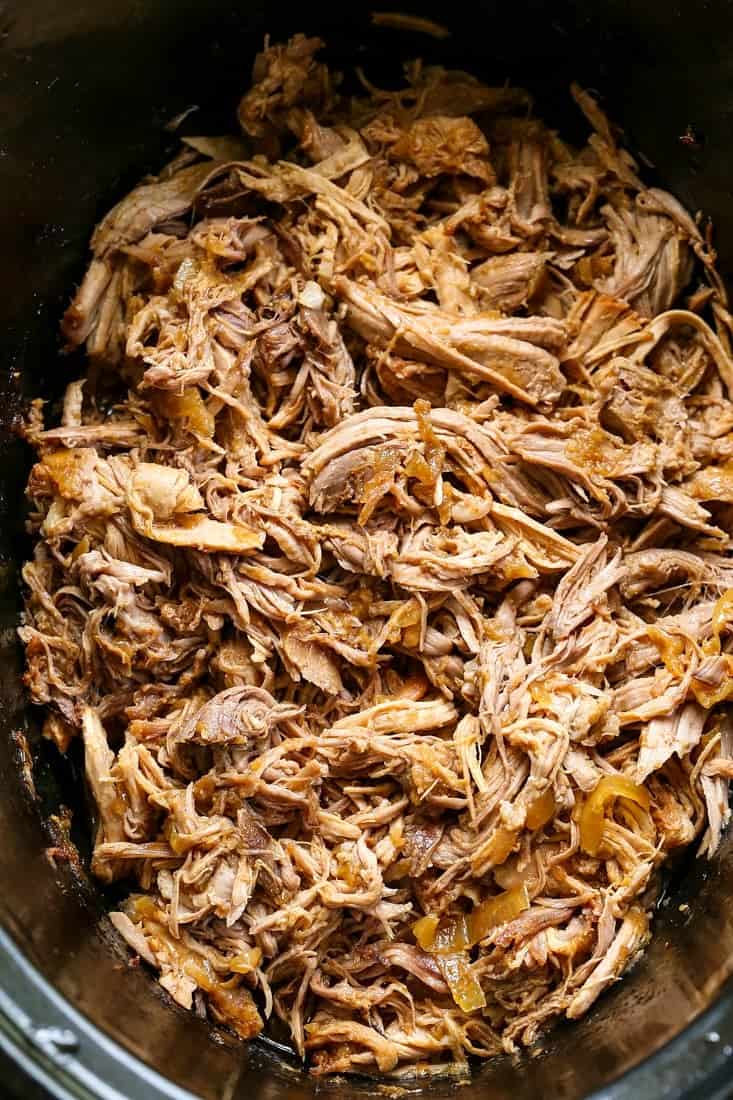 Slow Cooker Pulled Pork is made with a delicious dry rub instead of BBQ sauce