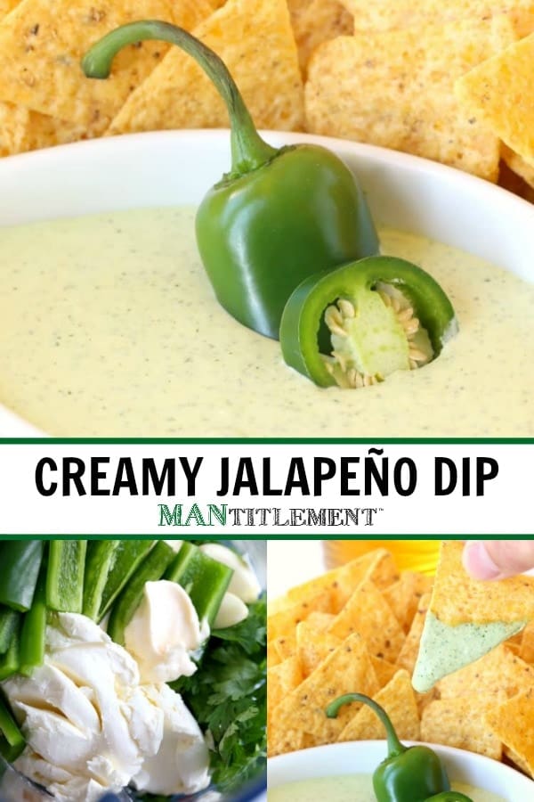 Creamy Jalapeño Dip collage for pinterest