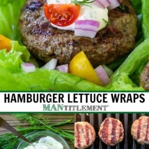 Hamburger Lettuce Wraps are a low carb dinner recipe