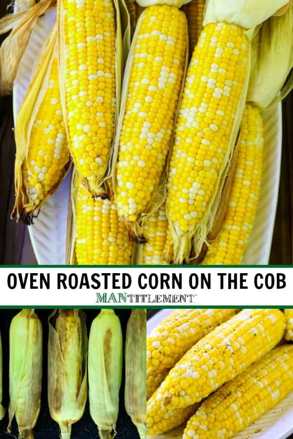 oven roasted corn on the cob pinterest collage