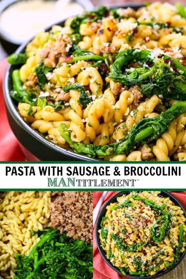 Pasta with Sausage and Broccolini is a pasta dinner recipe made with broccolini