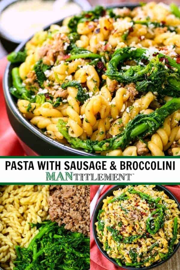Pasta with Sausage and Broccolini Mantitlement