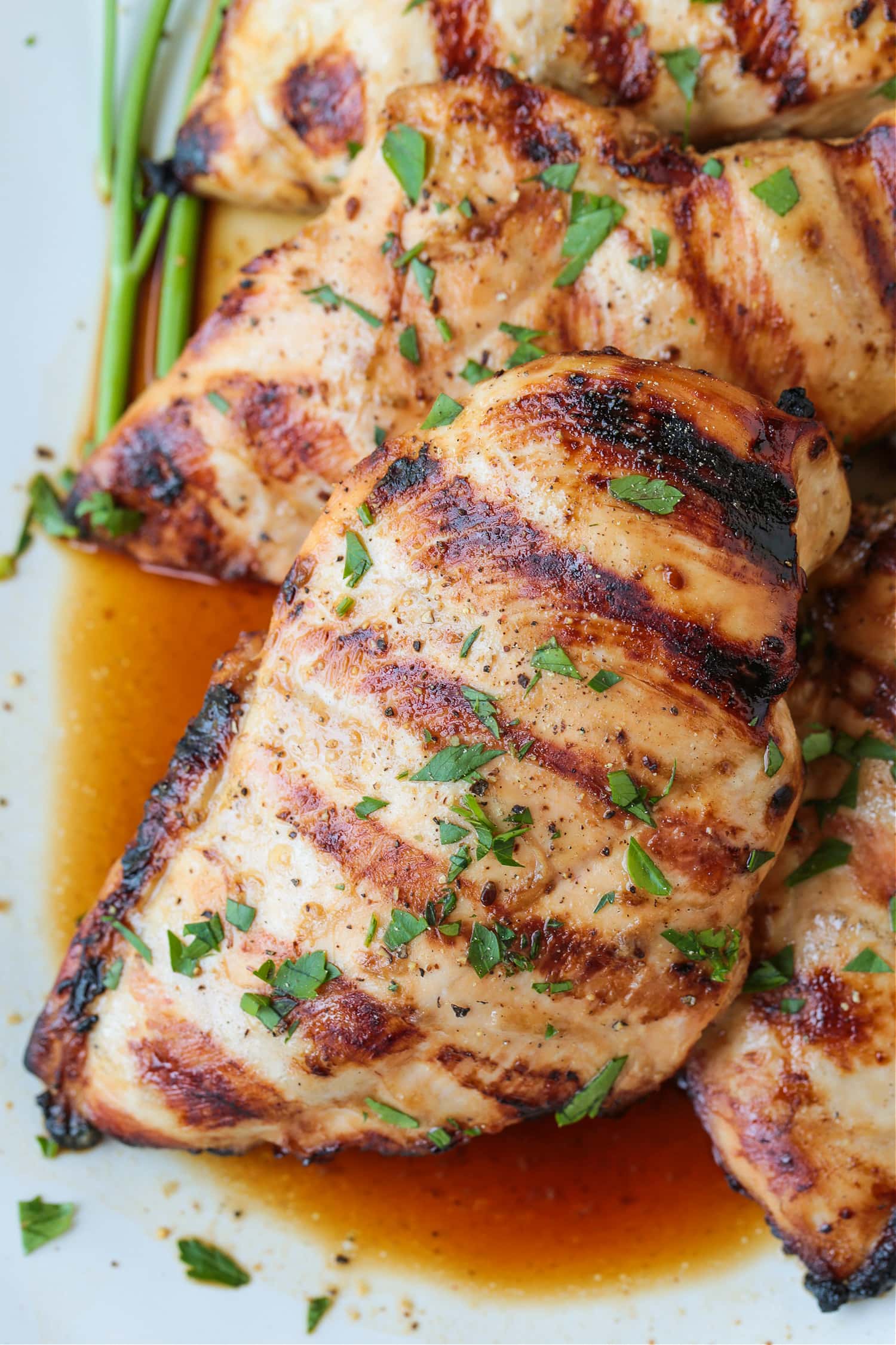 grilled chicken breast on platter