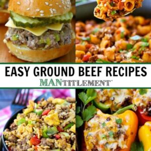 ground beef recipe collage for pinterest
