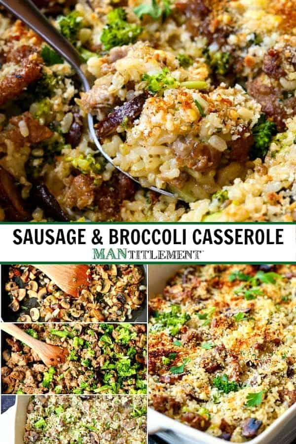 broccoli casserole recipe collage for pinterest