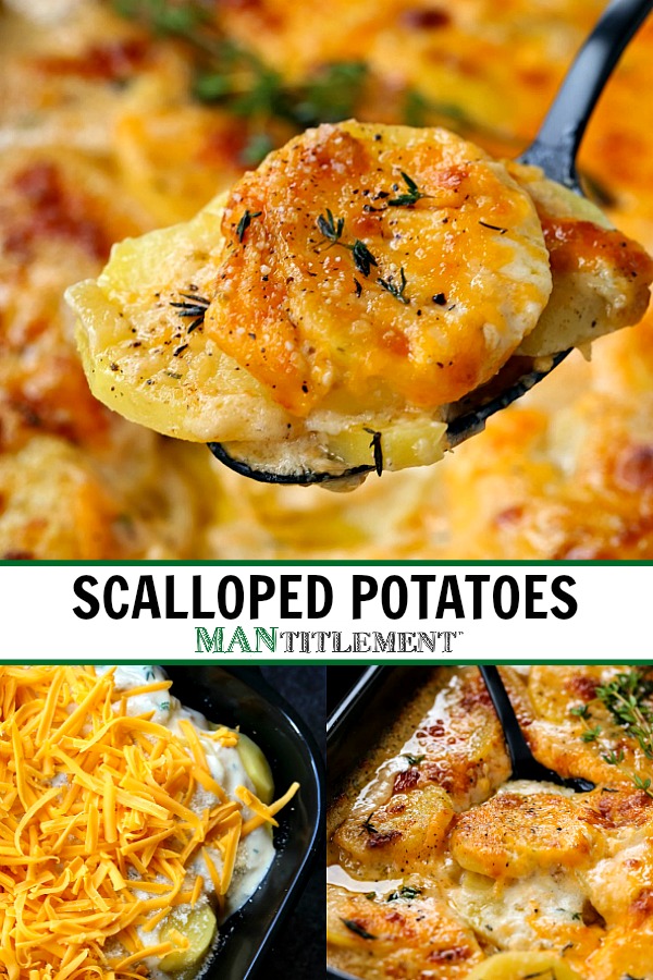 scalloped potatoes collage for pinterest