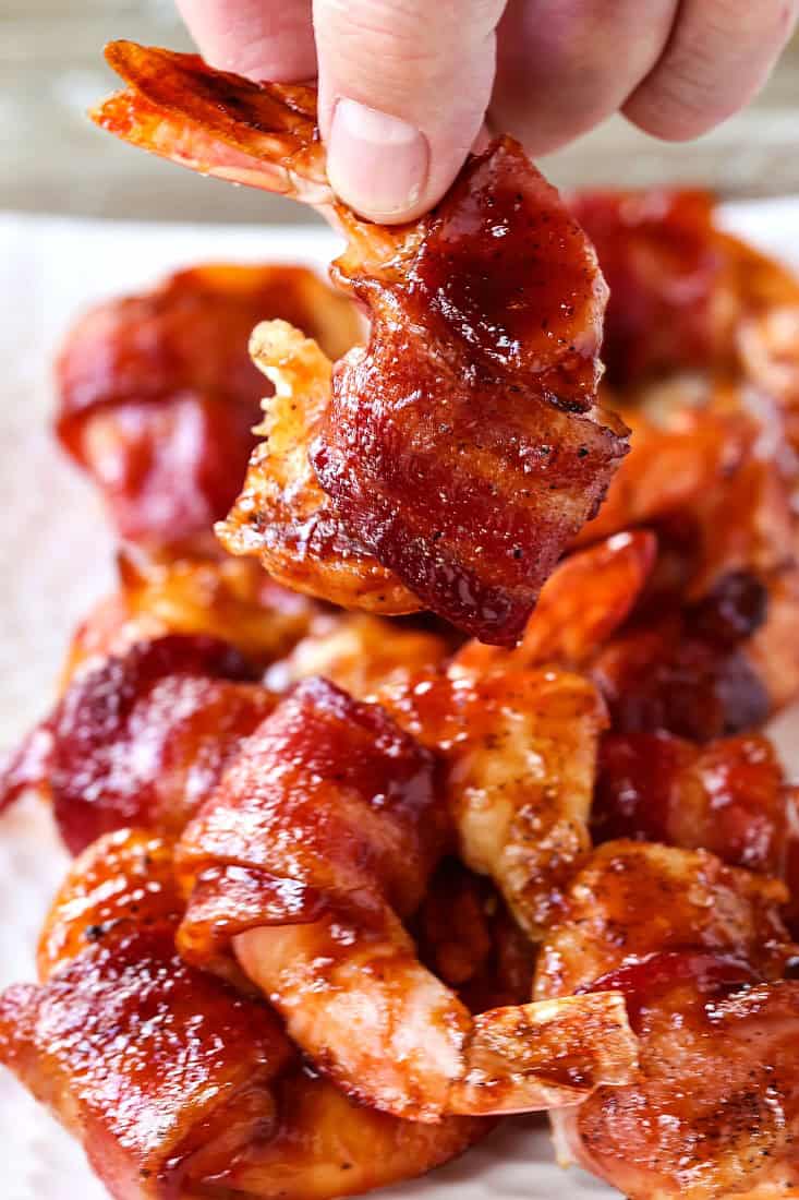 BBQ Bacon Wrapped Shrimp