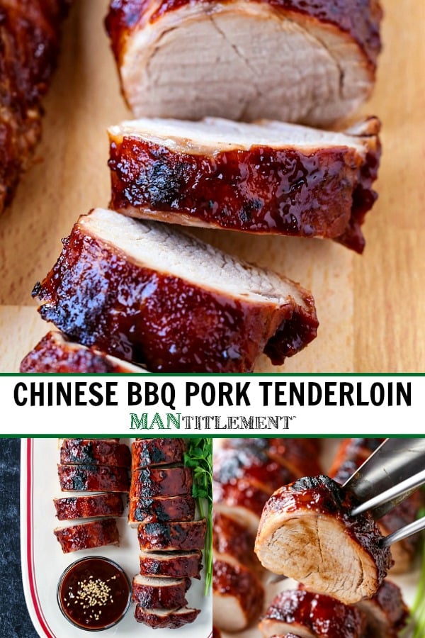 chinese bbq pork tenderloin collage for Pinterest
