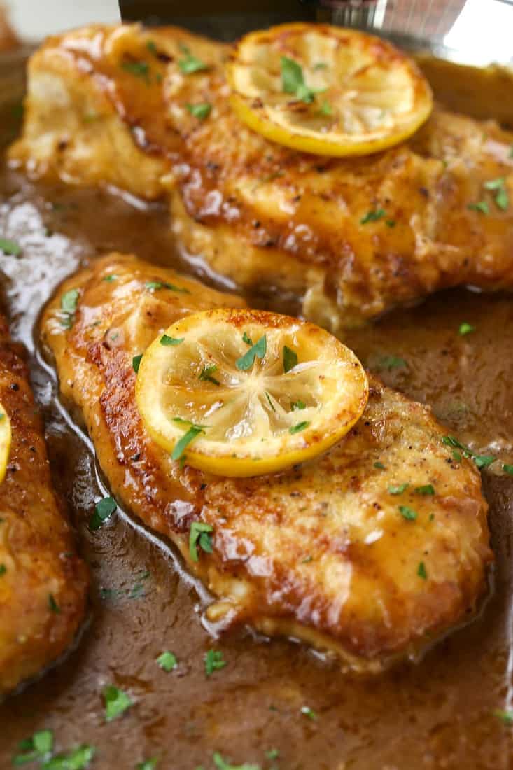 This easy chicken recipe is simmered in a lemon sauce with wine