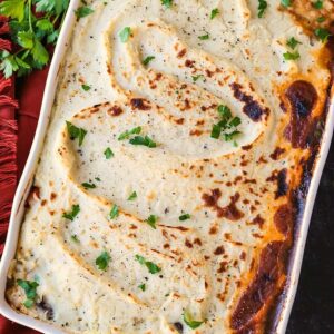 shepherds pie recipe in a baking dish