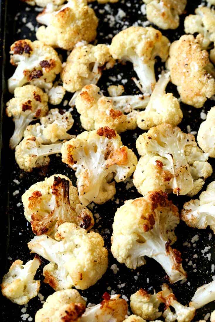 Roasted Cauliflower recipe with parmesan cheese