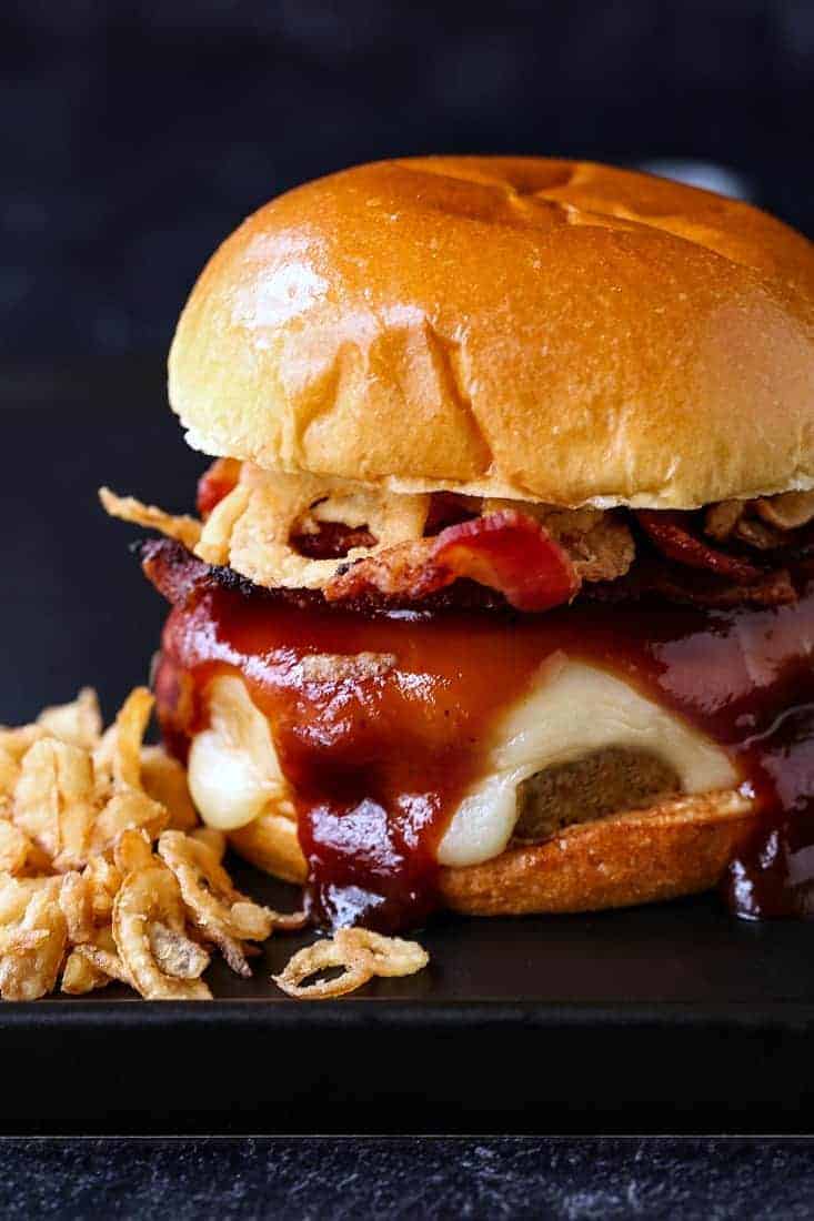 bacon turkey burger recipes with fried onions