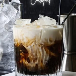 white russian cocktail with text