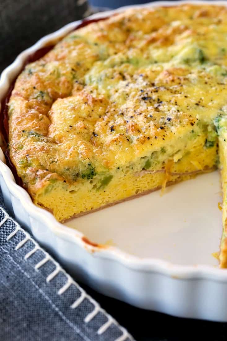 Crustless Ham and Broccoli Quiche Recipe | Mantitlement