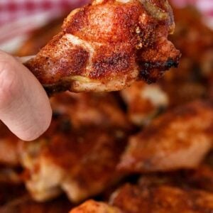 BBQ Dry Rub Chicken Wings are crispy and addicting