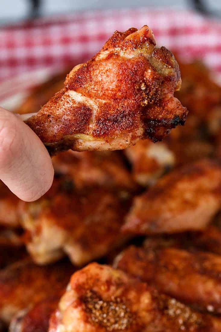 BBQ Dry Rub Chicken Wings are crispy and addicting