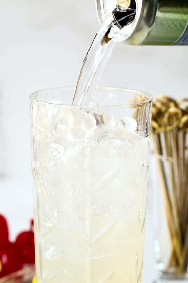 A Tom Collins Cocktail Recipe is a delicious gin drink with fresh lemon juice and seltzer! A refreshing cocktail for any time of the year! Gin is the base of a Tom Collins cocktail recipe