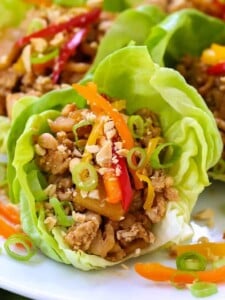 Asian Chicken Lettuce Wraps are a low carb dinner recipe