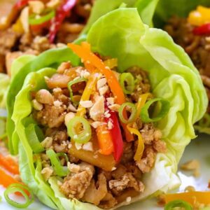 Asian Chicken Lettuce Wraps are a low carb dinner recipe