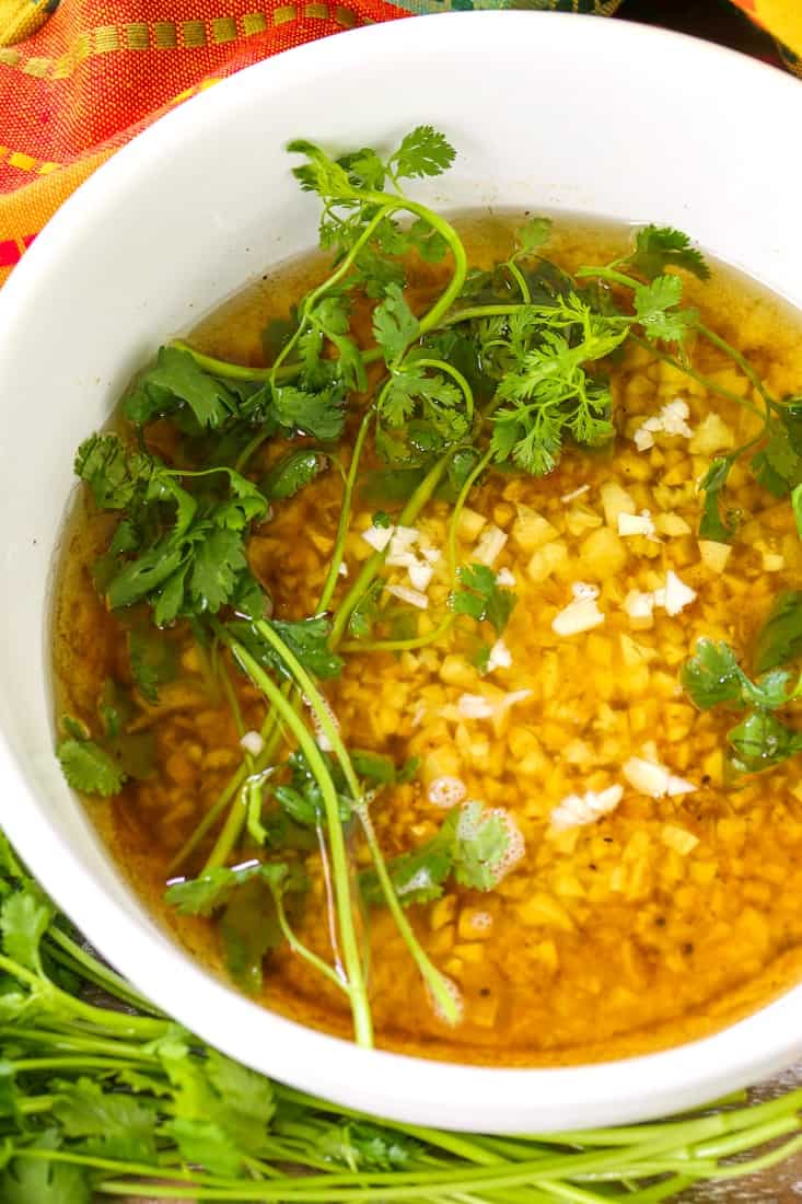 Marinade in a bowl for flank or skirt steak