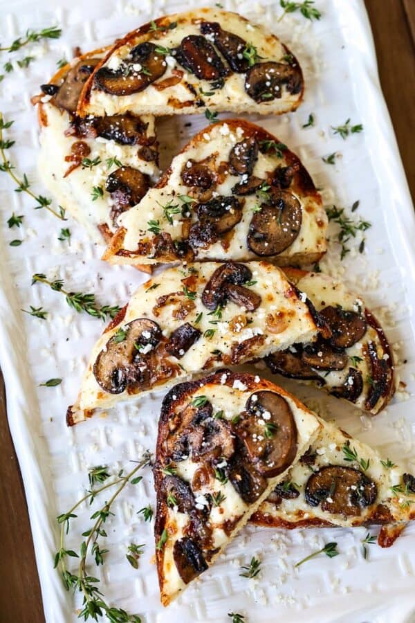 Mushroom and Thyme Cheese Bread - An Easy Appetizer - Mantitlement