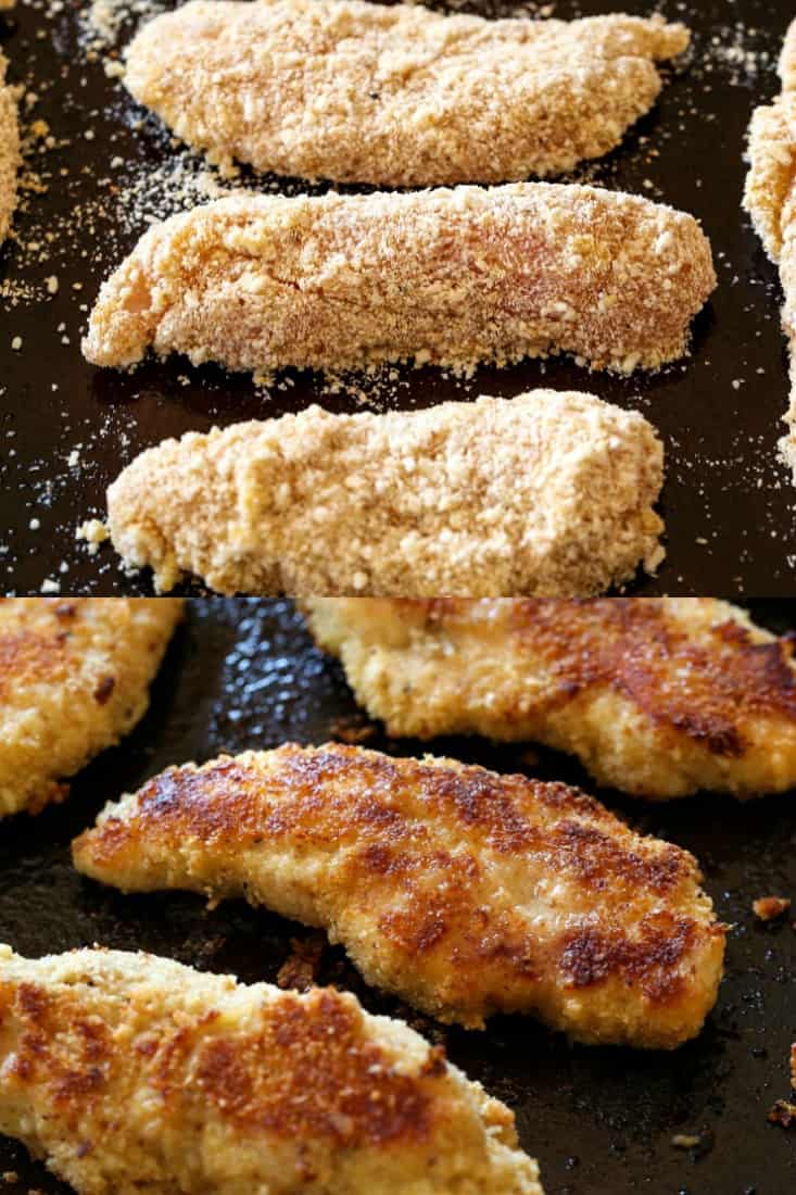 Baked chicken tenderloins for easy parmesan chicken tenders