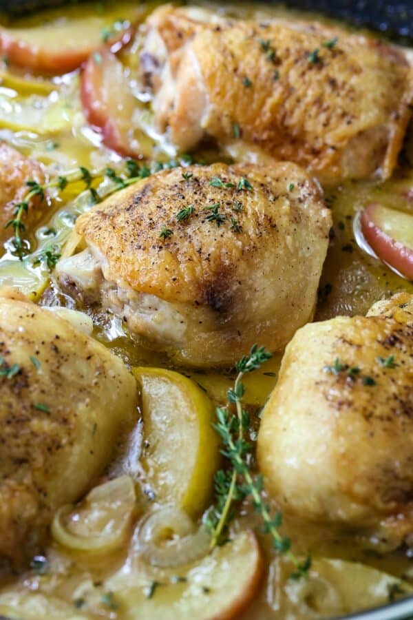 Apple Cider Chicken Thighs A Fall Chicken Dinner Mantitlement