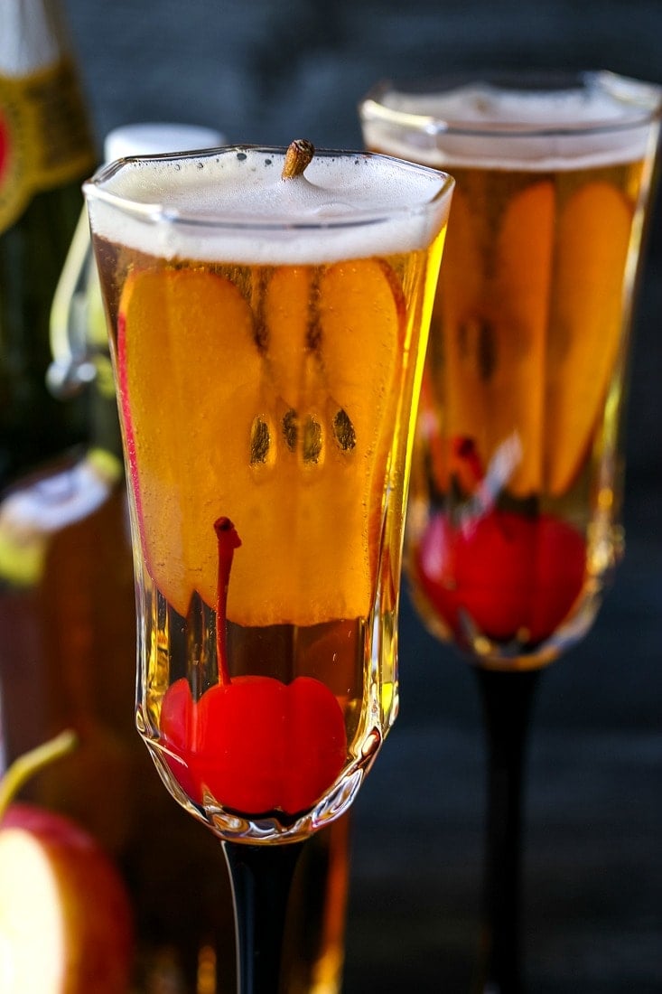Apple Cider cocktail for thanksgiving and halloween