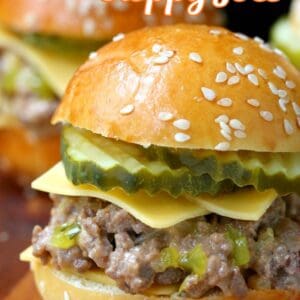 big mac sloppy joes on board with text