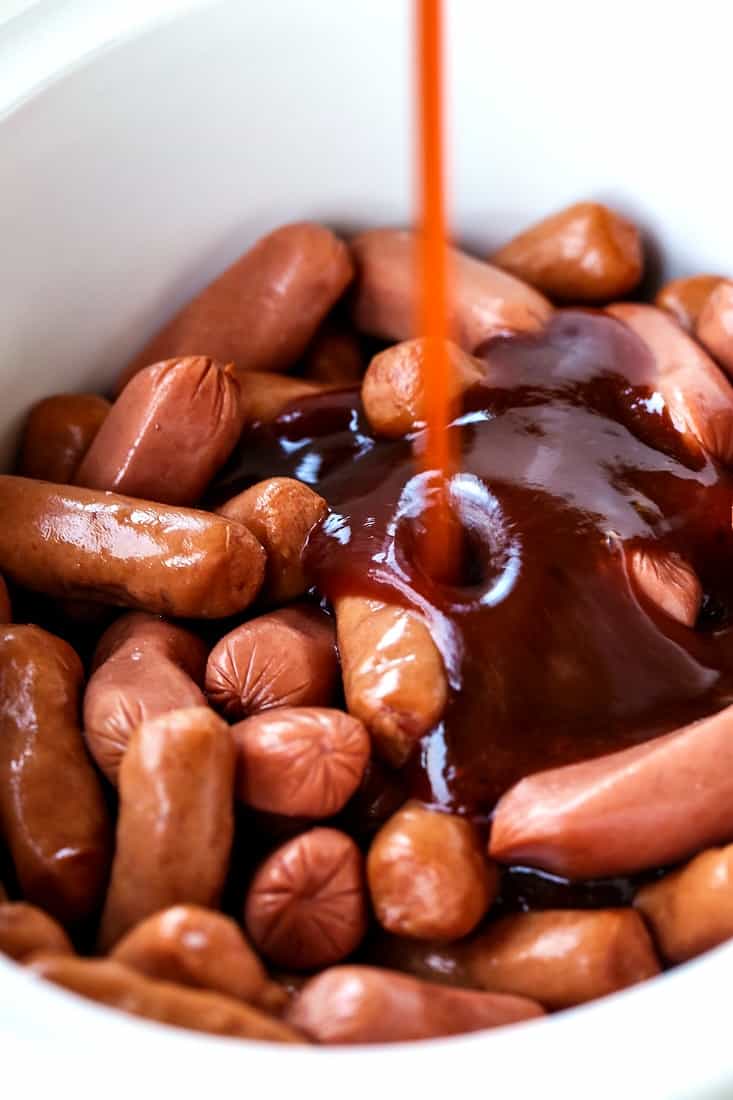 Little Smokies Recipe, AKA hot dogs in sweet BBQ sauce