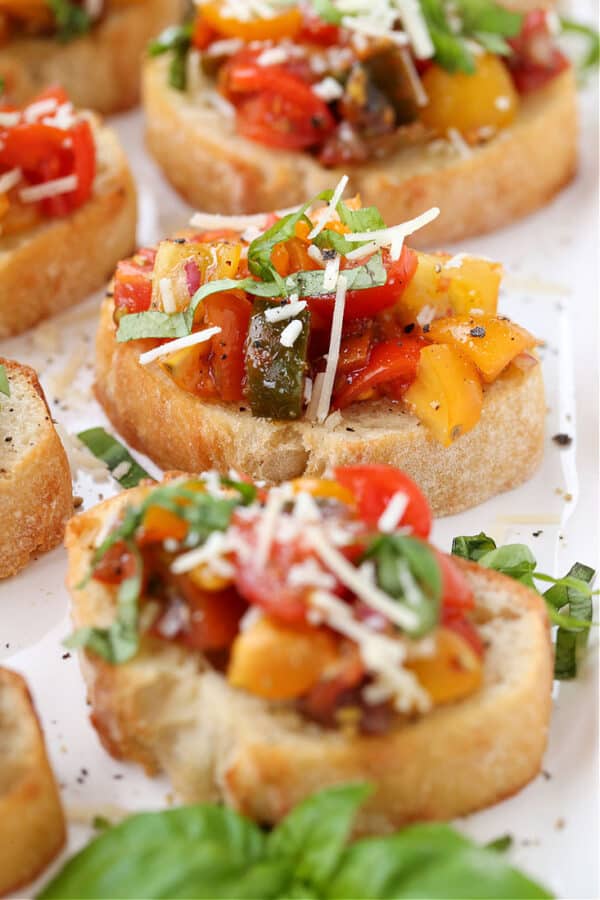 Classic Tomato Bruschetta | Easy Appetizer Recipe | Mantitlement