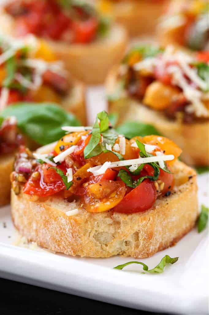 Classic Tomato Bruschetta | Easy Appetizer Recipe | Mantitlement