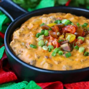 Fiesta Sausage Queso with tortilla chips