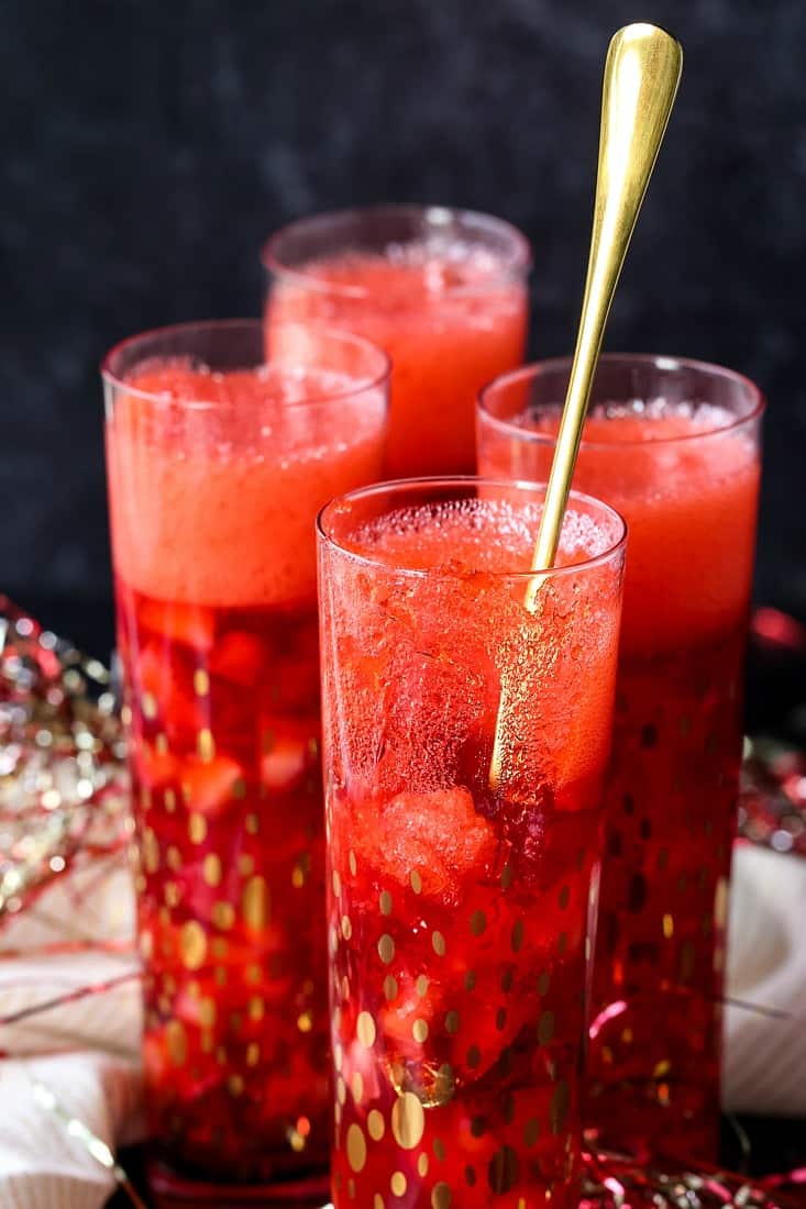 Frothy Champagne Jello is a no bake dessert recipe