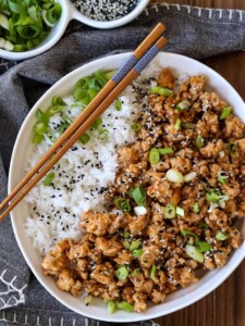 Ground chicken recipe with sesame sauce