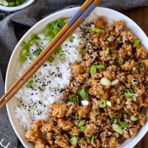 Ground chicken recipe with sesame sauce