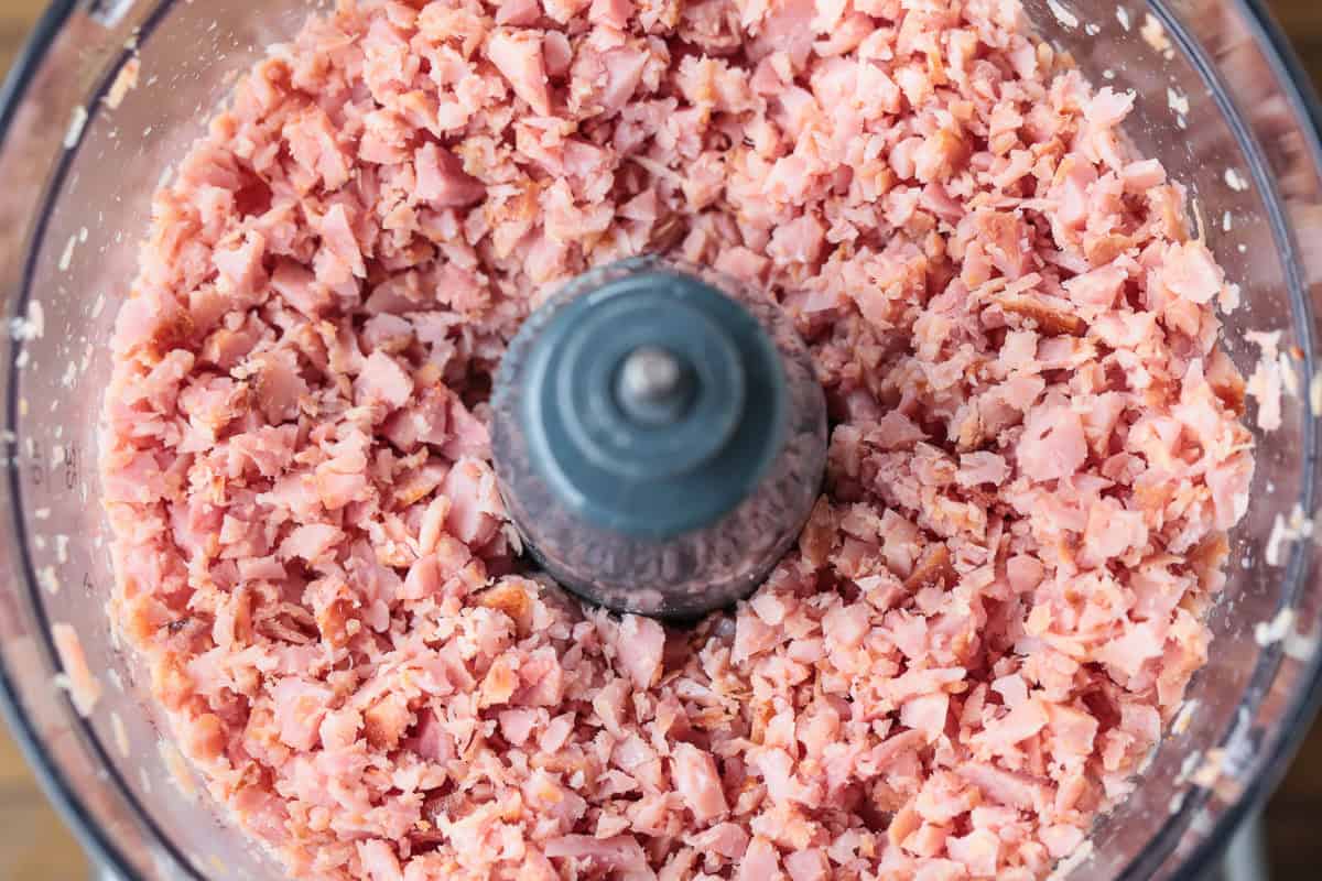 Our Ham salad recipe is the perfect way to use up leftover ham! Creamy and tangy, it’s great for sandwiches, wraps, or served with crackers. mined ham in food processor