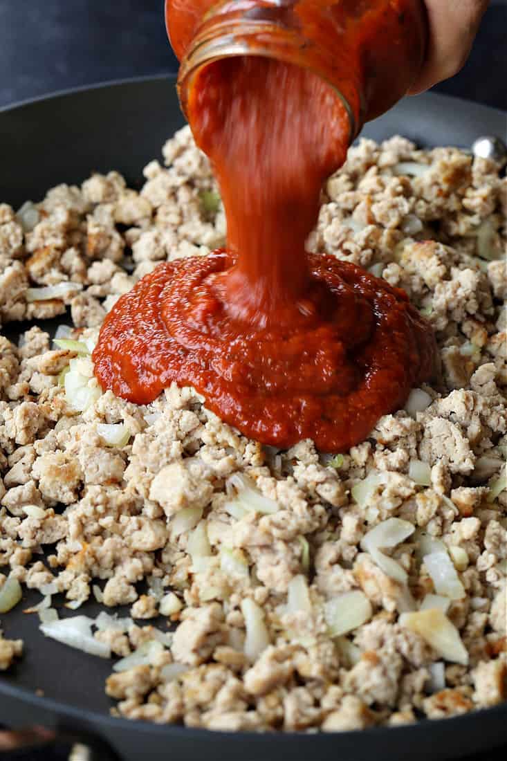 Ground chicken recipe with marinara sauce