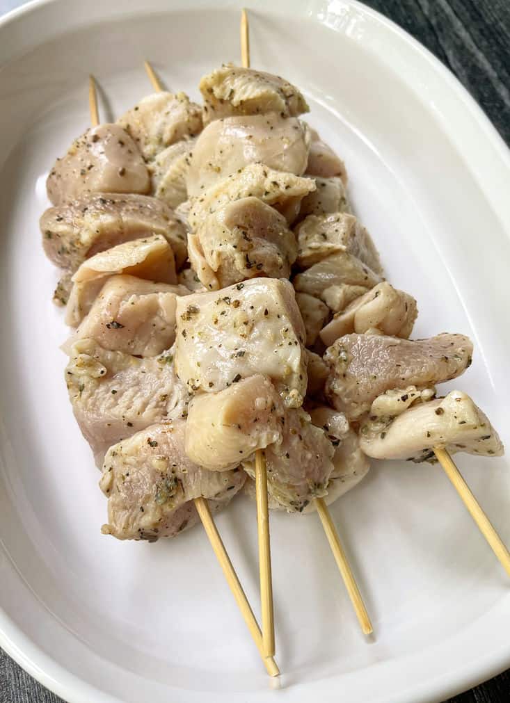 marinated chicken in lemon juice, oregano and olive oil
