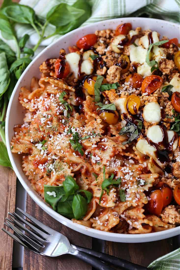 Ground Chicken Caprese