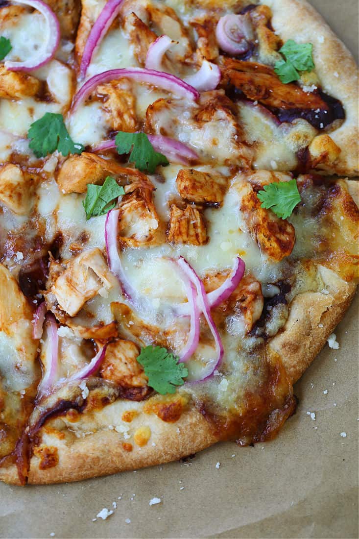 BBQ Chicken Pizza after cooking