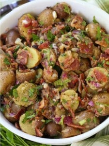 german potato salad in a bowl